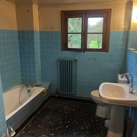 Protection des sanitaires d'origine avant travaux